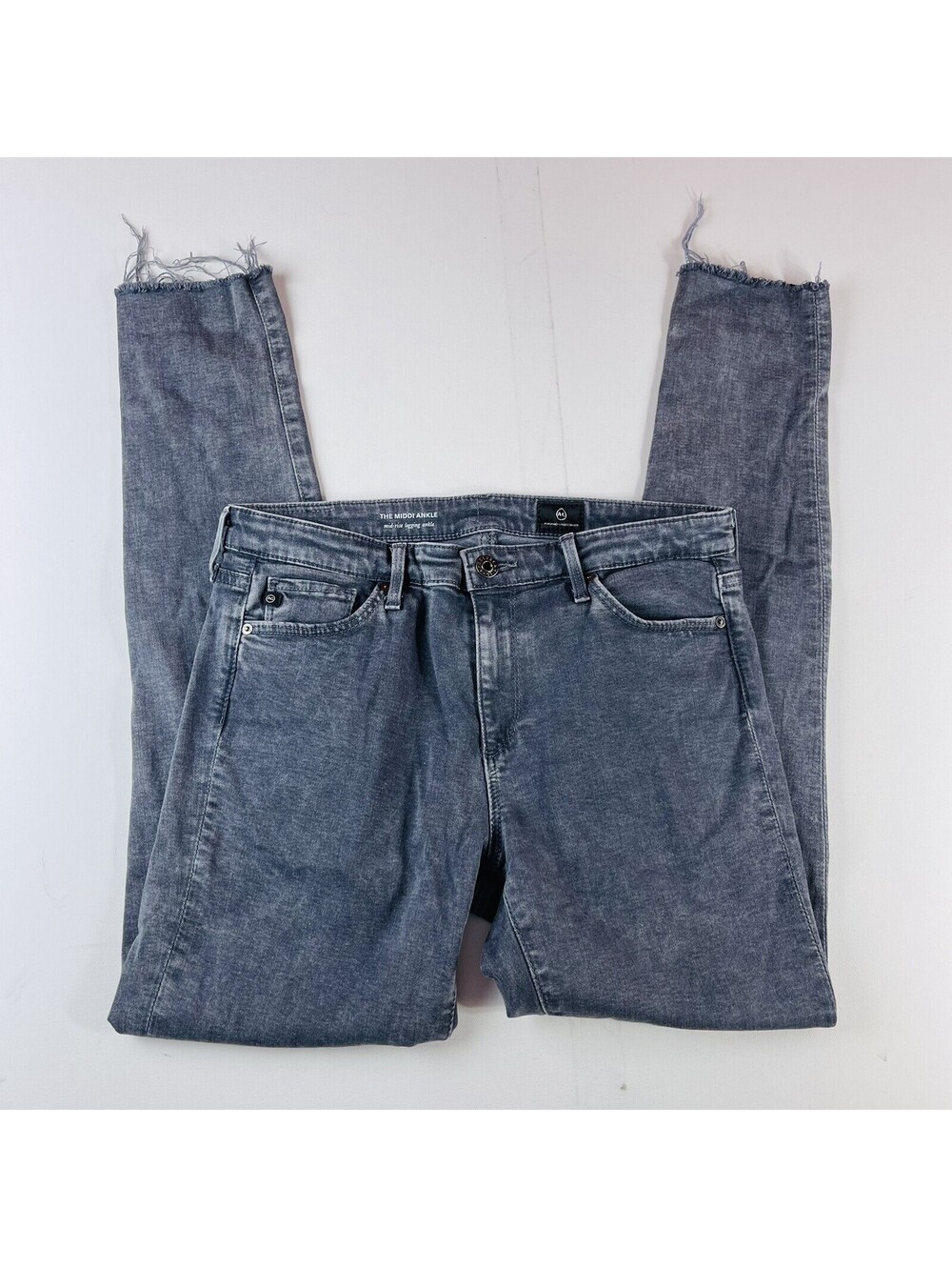 Adriano Goldschmied Jeans The Middi Ankle Gray Womens Size 28